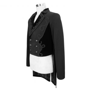 Black 'Mc Dermot' Victorian Tail Coat