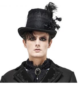 Black 'Mc Dermot' Victorian Top Hat