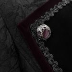 Black and Burgundy 'Desmond' Swallowtail Jacket