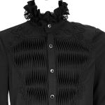 Black Chiffon 'Coffin' Shirt