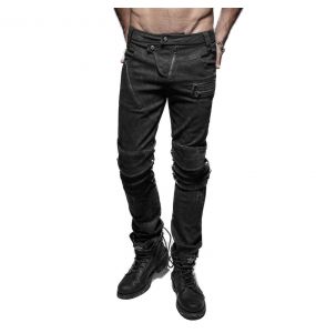 Ossi pour homme noir ou marron en cuir doublé jeans pantalon ceinture taille M 5XL 