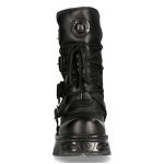 Bottes New Rock Metallic Oxido en Cuir Noir