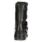 Bottes New Rock Metallic Oxido en Cuir Noir