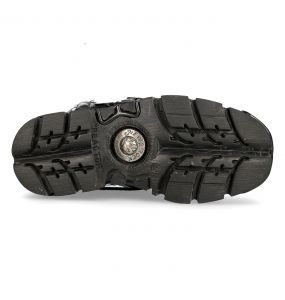 Bottes New Rock Metallic Oxido en Cuir Noir