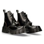 Black New Rock Wall Antik Ankle Boots
