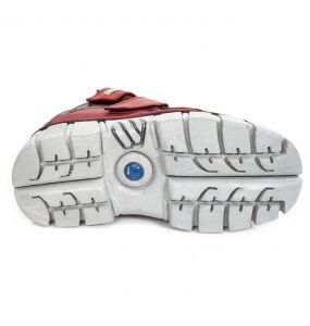 Black and Red Leather New Rock Metallic Shoes