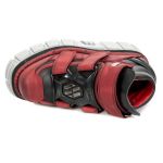 Black and Red Leather New Rock Metallic Shoes