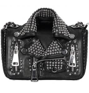 Black 'Heavy Metal Leather Jacket' Bag