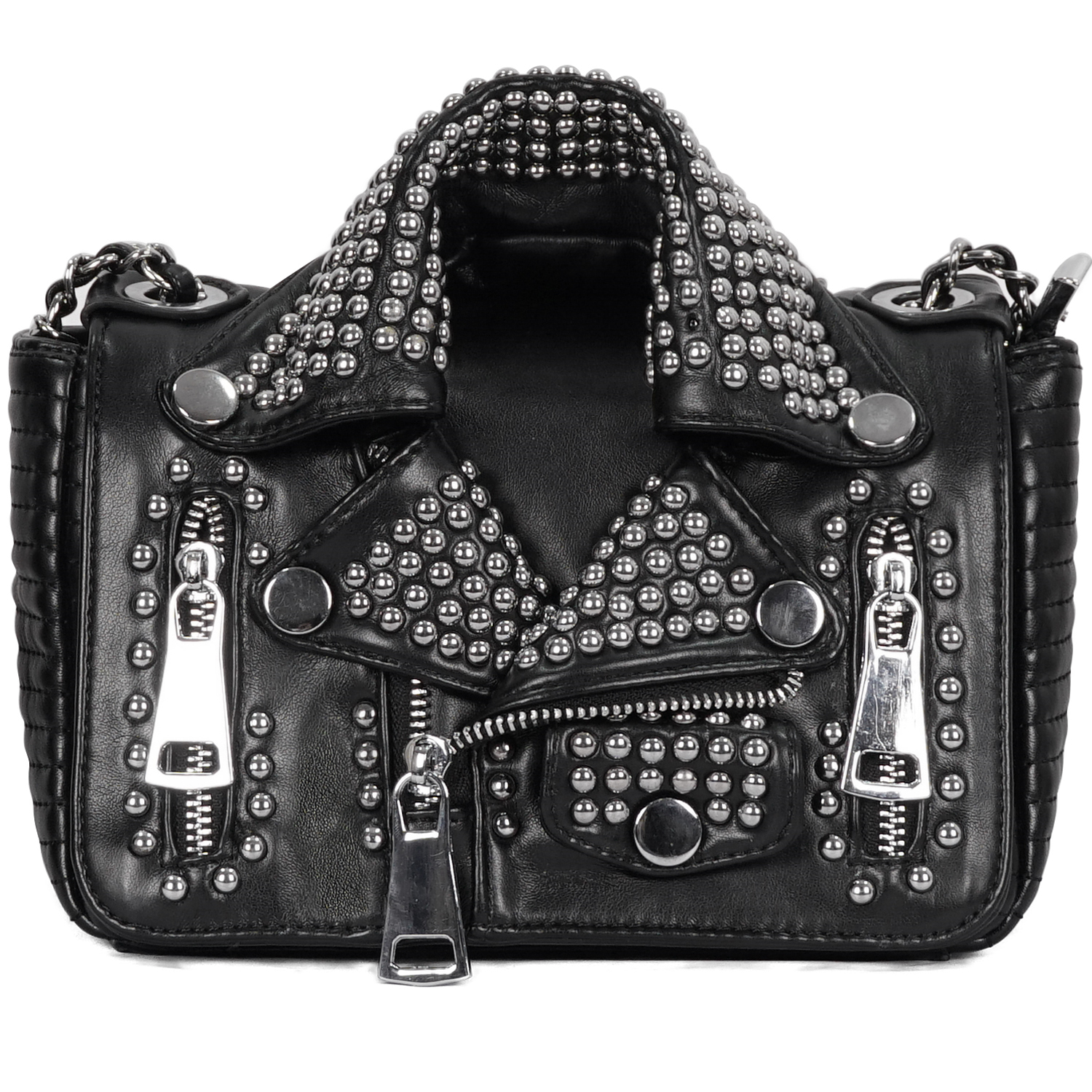 Black Quilt Faux Leather Designer Inspired Handbag Purses for Little Girls