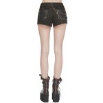 Brown 'Steampunk Gear' Shorts