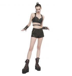 Brown 'Steampunk Gear' Shorts
