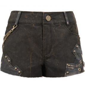Brown 'Steampunk Gear' Hot Pants