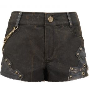 Brown 'Steampunk Gear' Shorts