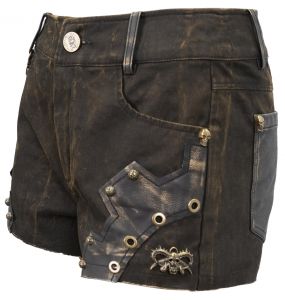 Brown 'Steampunk Gear' Shorts