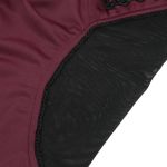 Burgundy and Black 'Hand-Cranked' Swimsuit