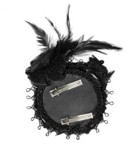 Black 'Imperatrice' Mini Crown Hat