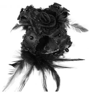 Black 'Imperatrice' Mini Crown Hat