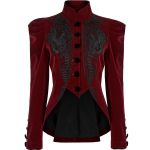 Red Gothic 'Dark Doll' Velvet Jacket