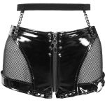 Sexy Black Faux Leather 'Fetishista' Shorts