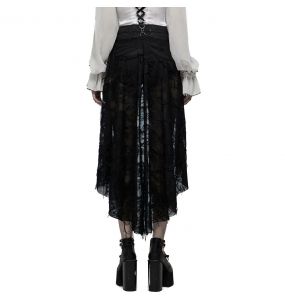 Black 'Coffin' Hot Pants with Overskirt