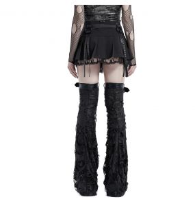 Black 'Punk Decadent' Pleated Mini Skirt