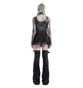 Black 'Punk Decadent' Pleated Mini Skirt