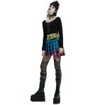 Pleated 'Punk Plaid' Mini-Skirt