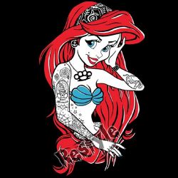 T-Shirt 'Rebelle Ariel' Noir