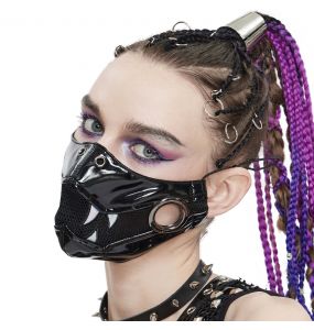 Black and White 'Beast Jaw' Face Mask
