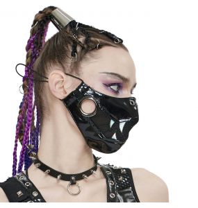 Black and White 'Beast Jaw' Face Mask