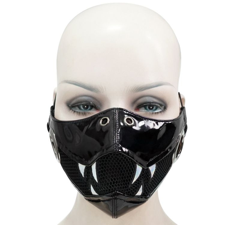 Black and White 'Beast Jaw' Face Mask