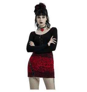Red Leopard 'Hot Girl' Mini-Skirt