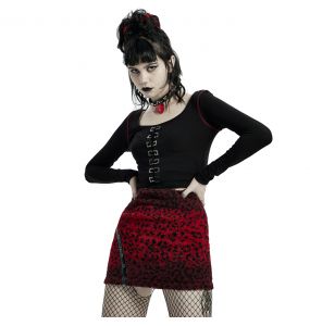 Red Leopard 'Hot Girl' Mini-Skirt