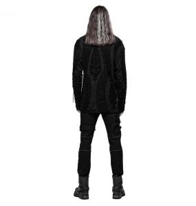 Black 'Goth Broken' Long Sleeves Sweater