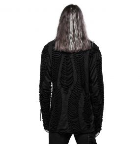 Black 'Goth Broken' Long Sleeves Sweater