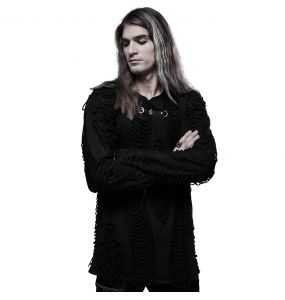 Black 'Goth Broken' Long Sleeves Sweater