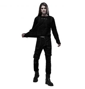 Pantalon 'Tierney' Noir et Blanc