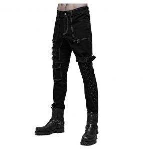 Pantalon 'Tierney' Noir et Blanc