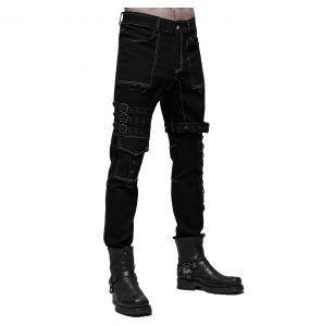 Pantalon 'Tierney' Noir et Blanc