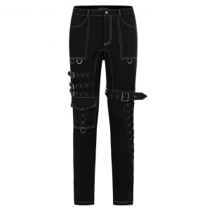 Pantalon 'Tierney' Noir et Blanc