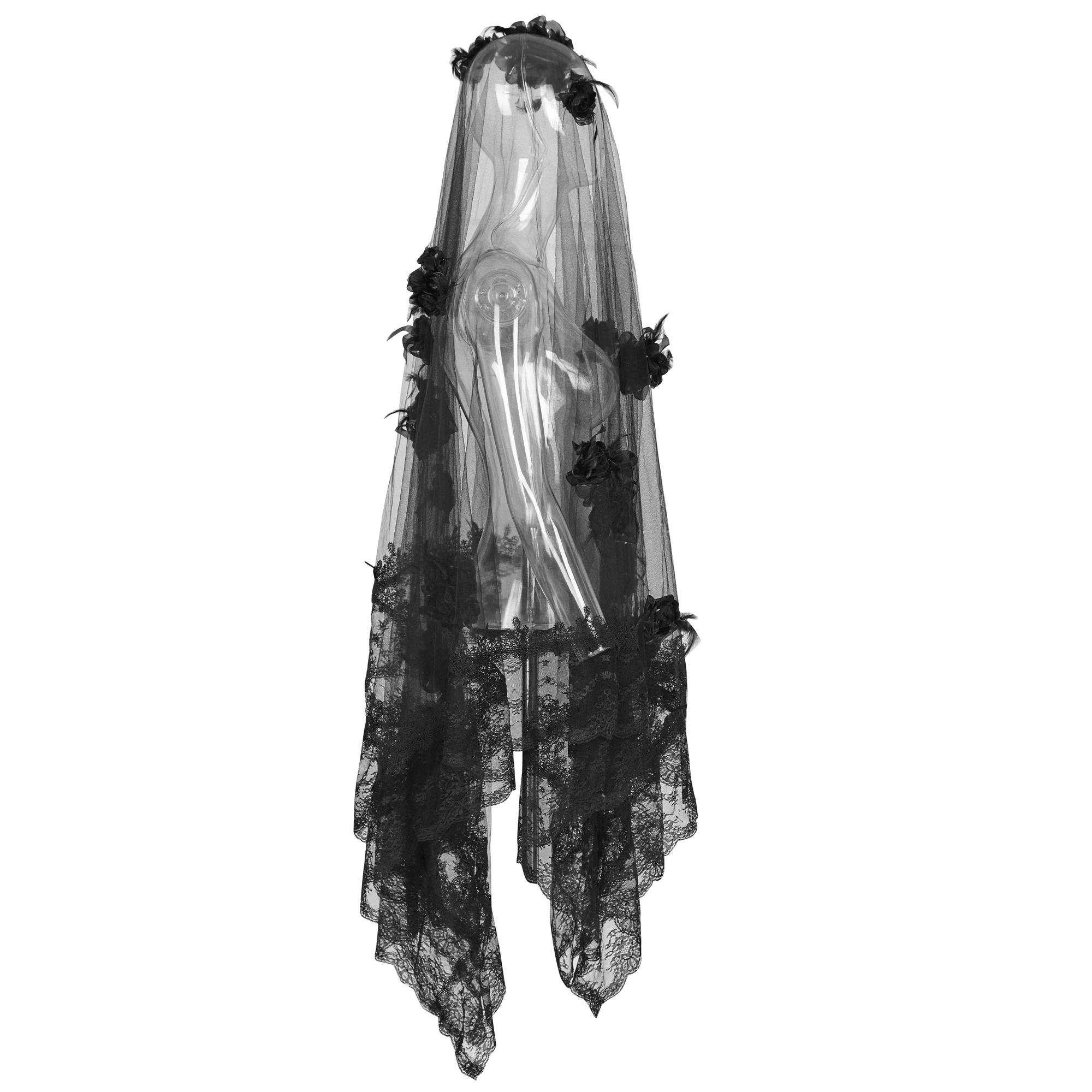 Black 'Gardenia' Veil by Punk Rave • the dark store™