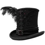Black 'Israfel' Victorian Top Hat