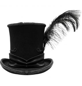 Black 'Israfel' Victorian Top Hat