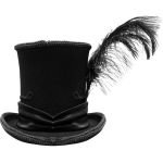 Black 'Israfel' Victorian Top Hat