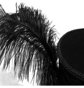 Black 'Israfel' Victorian Top Hat