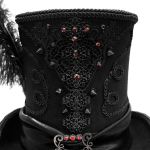 Black 'Israfel' Victorian Top Hat