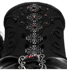 Black 'Israfel' Victorian Top Hat