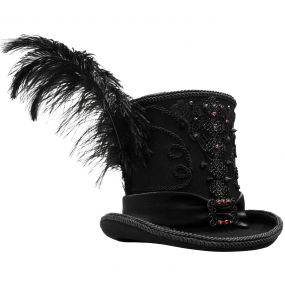 Black 'Israfel' Victorian Top Hat
