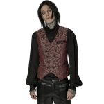 Gilet 'Lycidas' en Jacquard Rouge