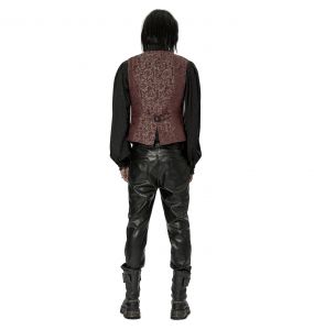Gilet 'Lycidas' en Jacquard Rouge